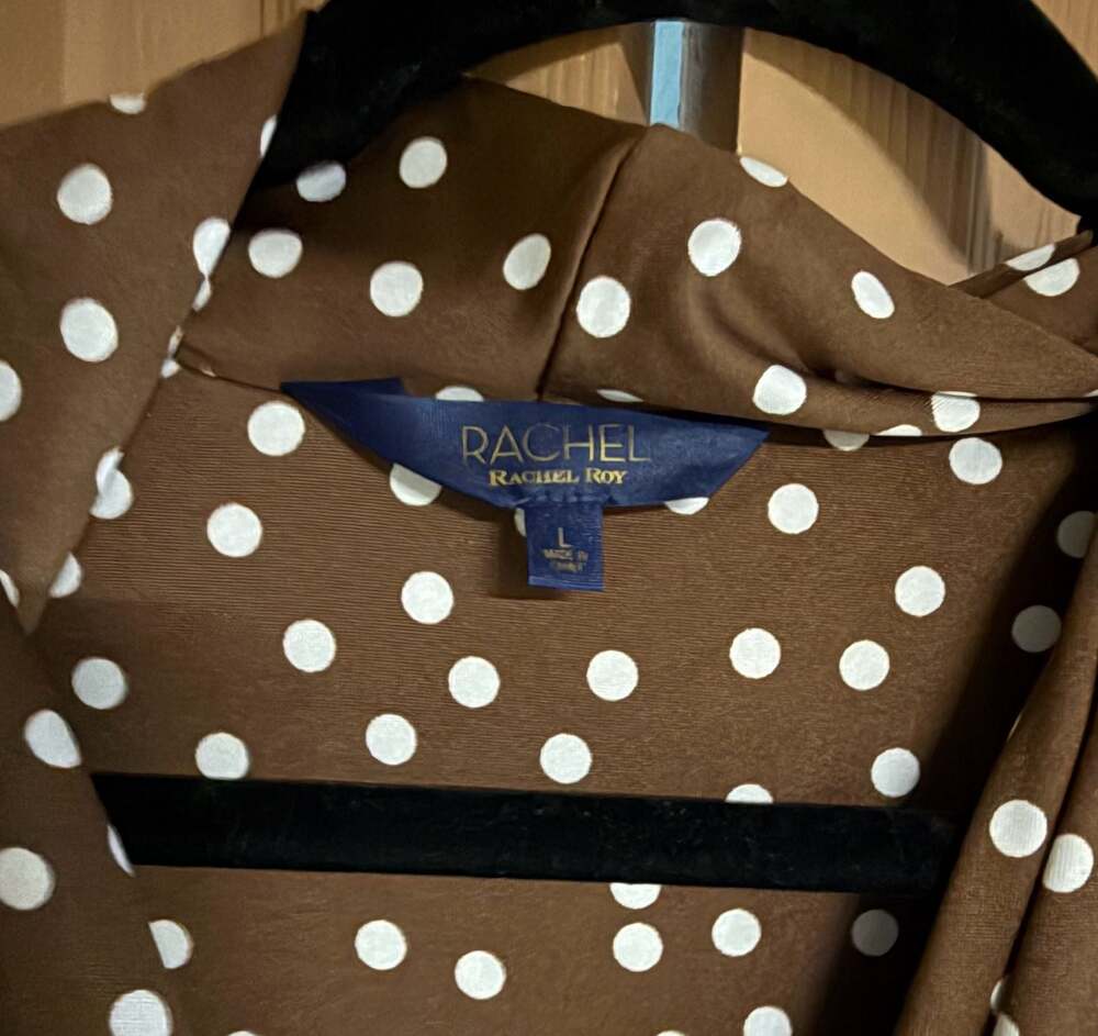 Rachel Rachel Roy Sleeveless Draped Polka Dot Midi Dress - Picture 3 of 5